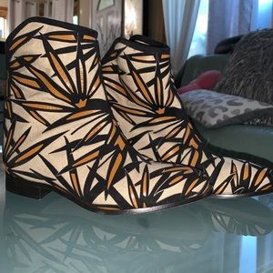 Jimmy Choo LE Mina Palm Canvas Boots